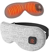 Heated Eye Mask Cordless for Dry Eyes with Replaceable Shell,Buit-in 1000mAh Battery, Eye Relief,...