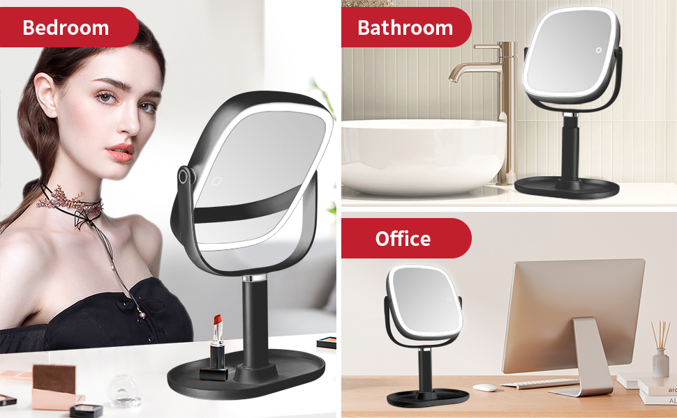 magnifying mirror with light