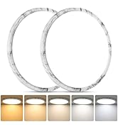 Brightever 12 Inch LED Flush Mount Ceiling Light Fixture, 24W 3200LM Super Slim 0.67 Inch, Dimmab...