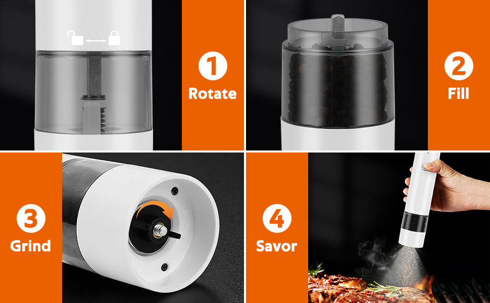 Rechargeable Electric Salt and Pepper Grinder