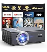 [Built-in Netflix Apps] FUDONI Smart Projector with WiFi 6 and Bluetooth, Electric Focus Auto Key...