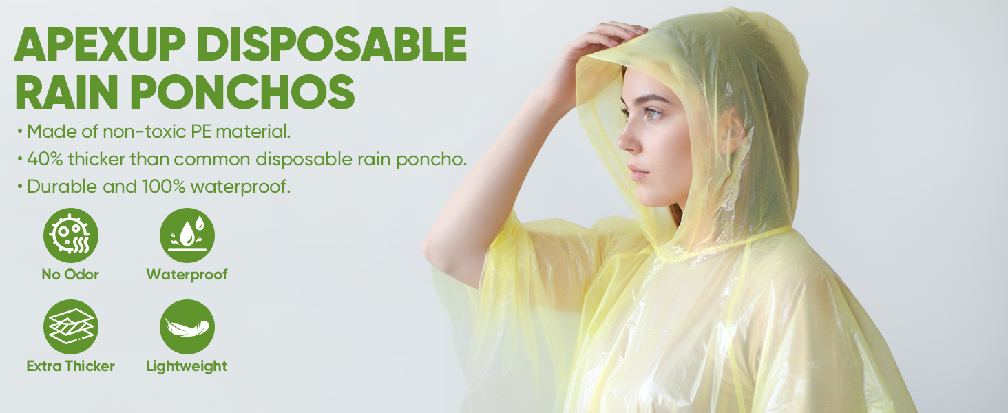 disposable rain poncho