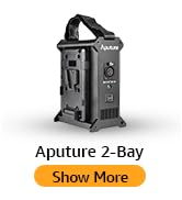 Aputure 2-Bay Battery Power Station(V-Mount) Built-in Aputure Lighting Clamp Quick Release Plate ...