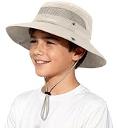 Kids Sun Hat UPF 50+ Sun Protective Bucket Hat for Kids Boys Girls Wide Brim Summer Beach Fishing...