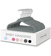BAGAIL 50 Pack Kids Velvet Hangers 11 Inches Children's Clothes Hangers Non-Slip Baby Hangers for...