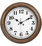 45MinST 12 Inches Retro Wall Clock, Silent Non Ticking Battery Operated Movement, Decor for Home/...