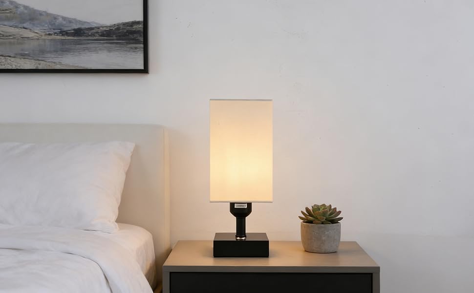 Fabric Bedside Lamp