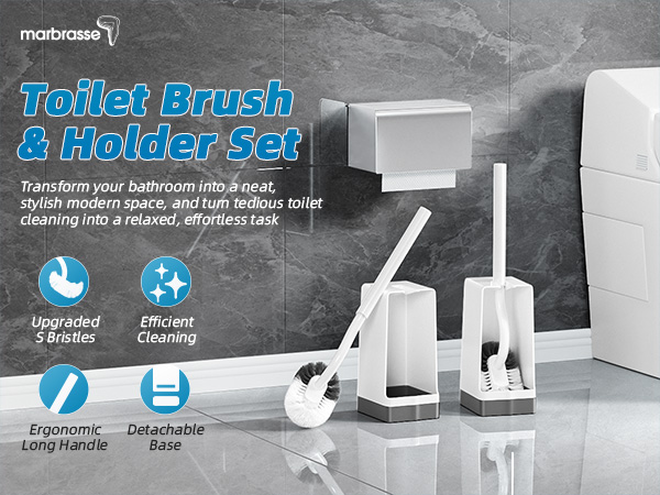toilet brush and holder set