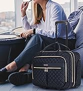 BAGSMART Rolling Laptop Bag Women, Briefcase for 17.3 Inch with Wheels Computer Case Work Travel ...