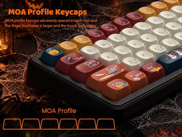 Cute MOA Profile keyboard keycaps,DYE Sublimation Process