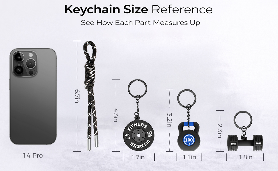 Dumbbell Keychain