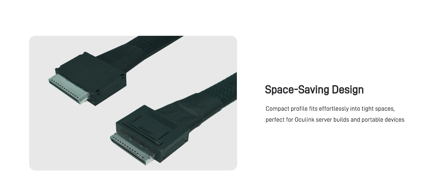 LetLinkSo Gen4 PCIe 4.0 Oculink SFF-8611 8i Connector Adapter Male Extension Cable