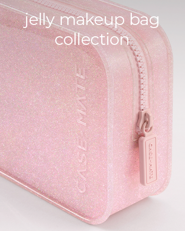 Case-Mate Jelly Makeup Bag - Waterproof Makeup Bag - Toiletries Accessories Chargers Waterproof Pink