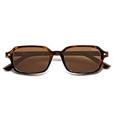 SOJOS Trendy Rectangle Polarized Sunglasses for Women Men, Retro Small Thin Slim Narrow Square Su...