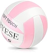 BBYESE Volleyball Official Size 5 Waterproof Soft Sand Volley Balls for Beginners Adults Men Wome...