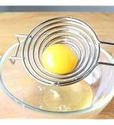 Silver Egg Separator, Yolk White Separator Tool, Food Grade Stainless Steel Egg Divider Egg Sieve...