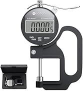 Neoteck Digital Thickness Gauge 1inch/25.4mm,0.0005inch/0.01mm LCD Display with Inch/MM Conversio...