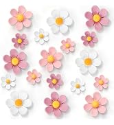GOOZADA 18Pcs Magnets Refrigerator,3 Colors 3D Cute Magnet, Resin Flower Decorative Magnets, Pink...