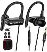 Sports Headphones Wired Earbuds 3.5mm with Microphone Running Workout Over Ear Earphones with Ear...