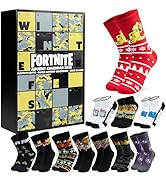 Get Trend Fortnite Socks Advent Calendar 2025 for Boys, Teens, Men, 24 Pairs Socks Size 6.5–9.5, ...