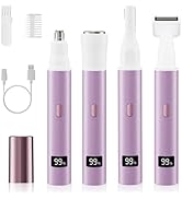 Nose Hair Trimmer for Women, 4-in-1 Electric Eyebrow Trimmer with LED Display, Painless &amp; Waterpr...