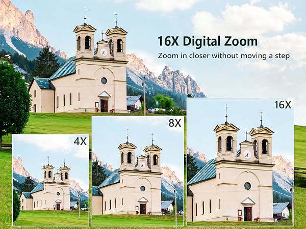 16X Digital Zoom
