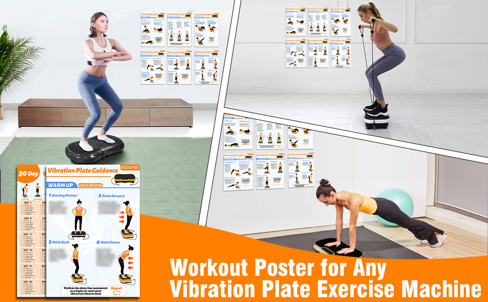 workout poster for any vibration plate exercise machine
