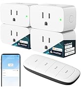 Linkind Matter Smart Plug with Remote, Work with Apple Home, Siri, Alexa, Google Home, SmartThing...