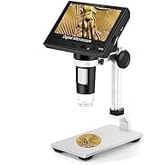 Ninyoon DM4 Digital Microscope with 4.3inch LCD Screen, 50-1000X Coin Microscope for Error Coins,...