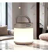 ZSYZDL-Baby Night Light,Portable LED Table Lamp with Digital Clock Display, Warm White Light, Han...