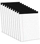 Note Pads 8.5 x 11 Inch, 10 Pack, Legal Pads 8.5 x 11, 30 Sheets Each, Wide/Legal Ruled, White Li...