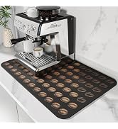 DK177 Coffee Mat Coffee Bar Mat Hide Stain Absorbent Drying Mat with Waterproof Rubber Backing Fi...