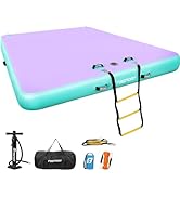 FBSPORT Inflatable Floating Dock, 10ft 8ft 6ft Inflatable Air Dock Platform for Lake Floating Isl...