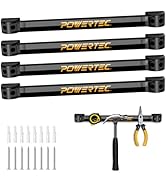 POWERTEC Magnetic Tool Holder Strip 12" 4PK, Metal Magnet Tool Bar Organizers for Garage, Worksho...