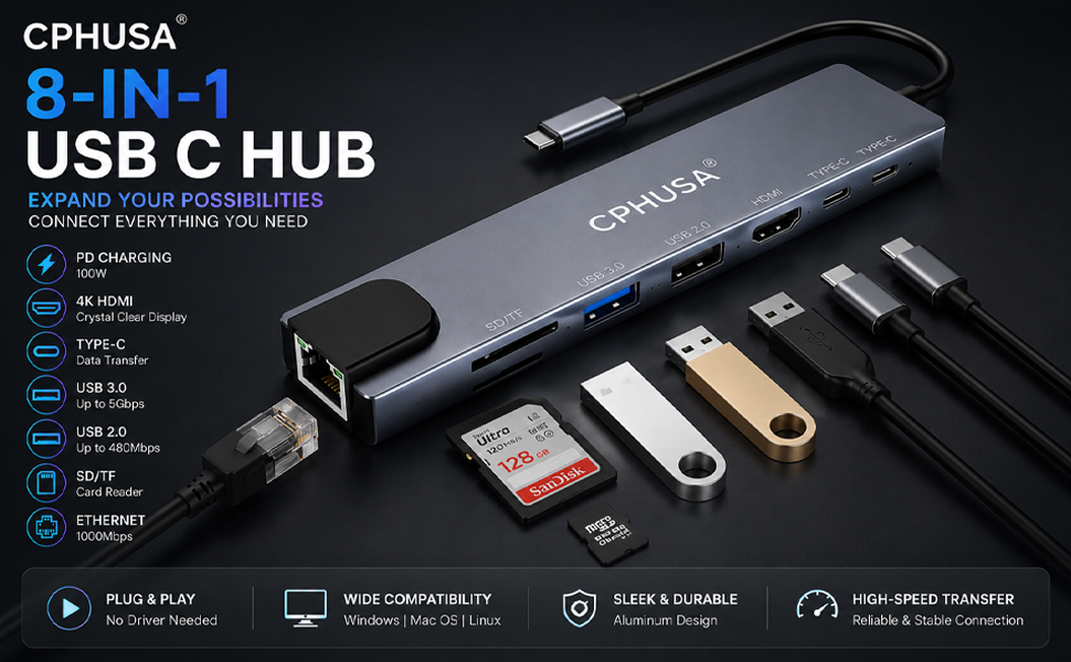 8 in 1 Hub