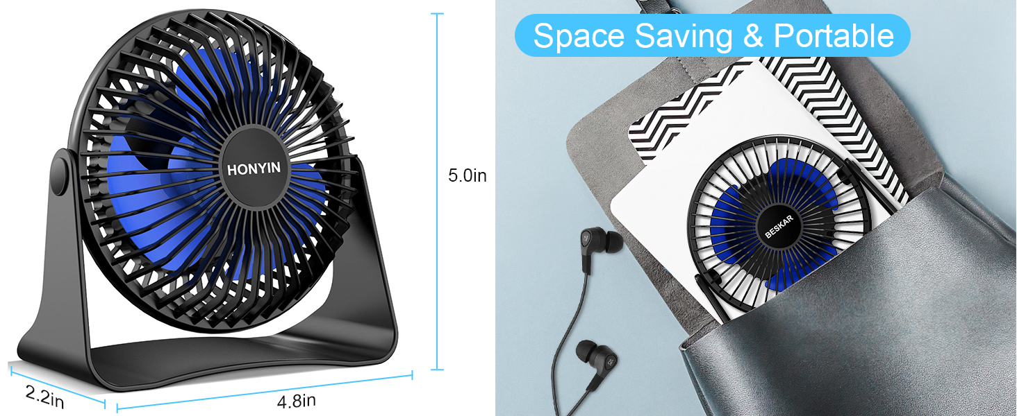 portable small desk fan usb powered personal fan quiet table fan personal cool fan