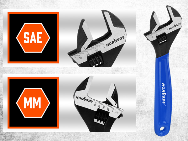 HORUSDY 3 Piece Adjustable Wrench Set