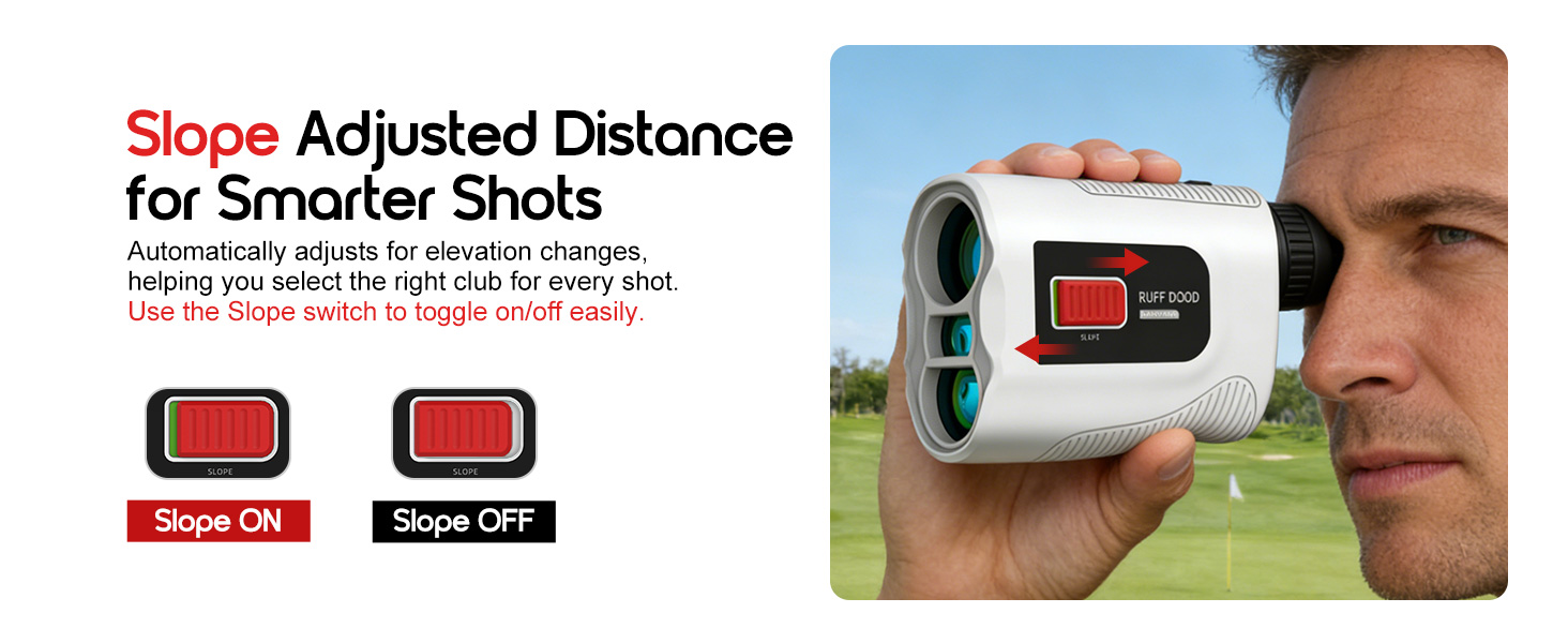 golf rangefinder with slope switch