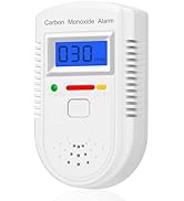 Carbon Monoxide Detector Plug in Wall,CO Gas Monitor Alarm Detector with Digital Display Sound &amp; ...