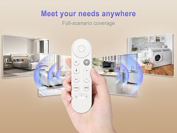 Voice Replacement Remote Control for Chromecast-Google-TV 4K/HD, for Google-TV-Streamer-Remote 4K