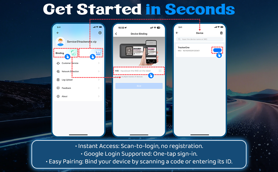 1 Scan-to-login 2 Google Login 3 scanning a code or entering its ID.