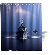 Final Friday American Military Carrier Ships Aircraft Theme Cloth Fabric Shower Curtain Sets Bath...
