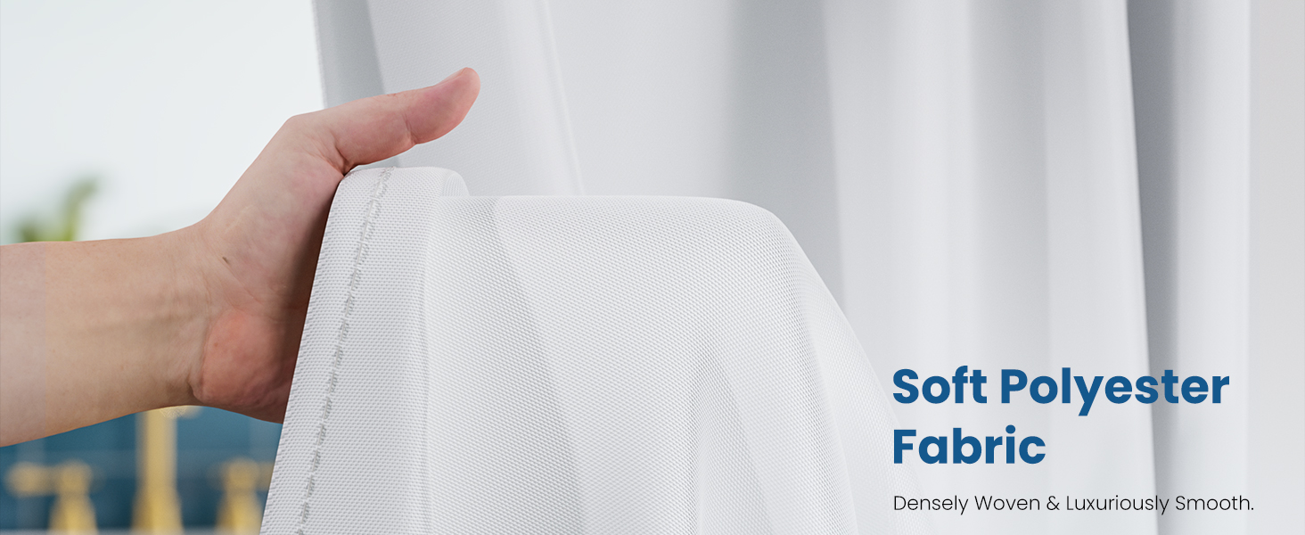soft fabric shower curtain liner