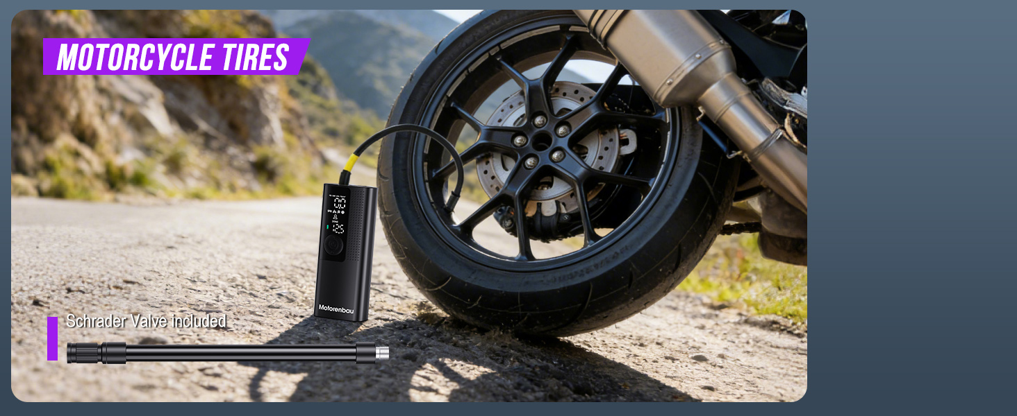 portable tire inflator for Motorcycle tires