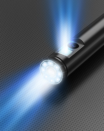 Dual-Lens Borescope with Light