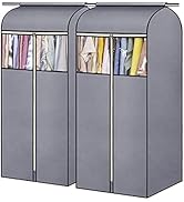 SLEEPING LAMB 54'' Hanging Garment Bags for Closet Storage Sealed Completely Jackets Coats Suits ...
