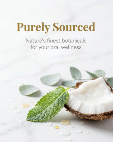 Purely sourced ingredients for oral wellness.