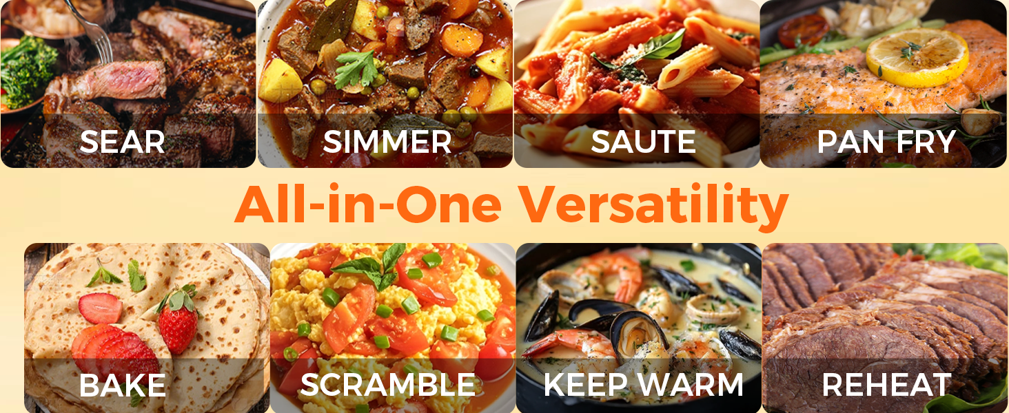 electric frying pan with lid