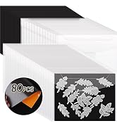 80 PCS Stamp and Die Storage Bag and Rubber Magnetic Sheets,die Storage Set for Storage Die Cutti...