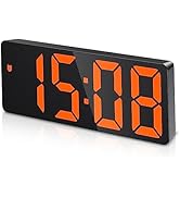 AMIR Digital Alarm Clock, LED Clock for Bedroom, Electronic Desktop Clock with Temperature Displa...